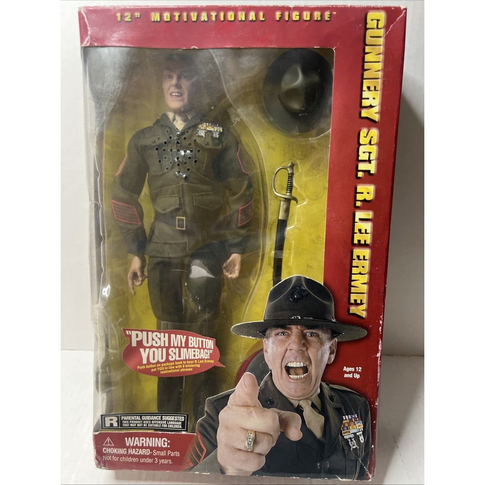 2001 Gunnery Sgt R. Lee Ermey 12" Motivational Talking Figure SIGNED New In Box